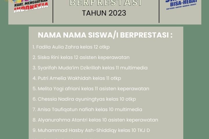 Dokumentasi prestasi Apresiasi Siswa Berprestasi Kelas dan Jurusan 2023