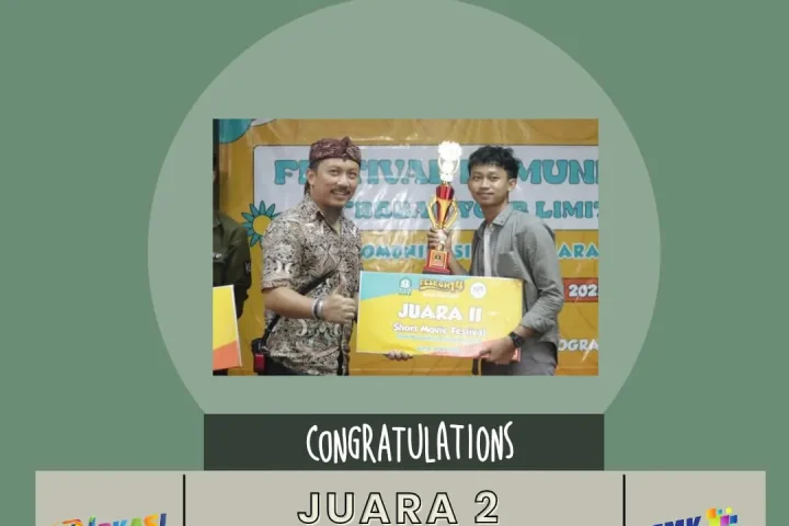 Dokumentasi prestasi Juara 2 Short Movie Festival Komunikasi ke-14