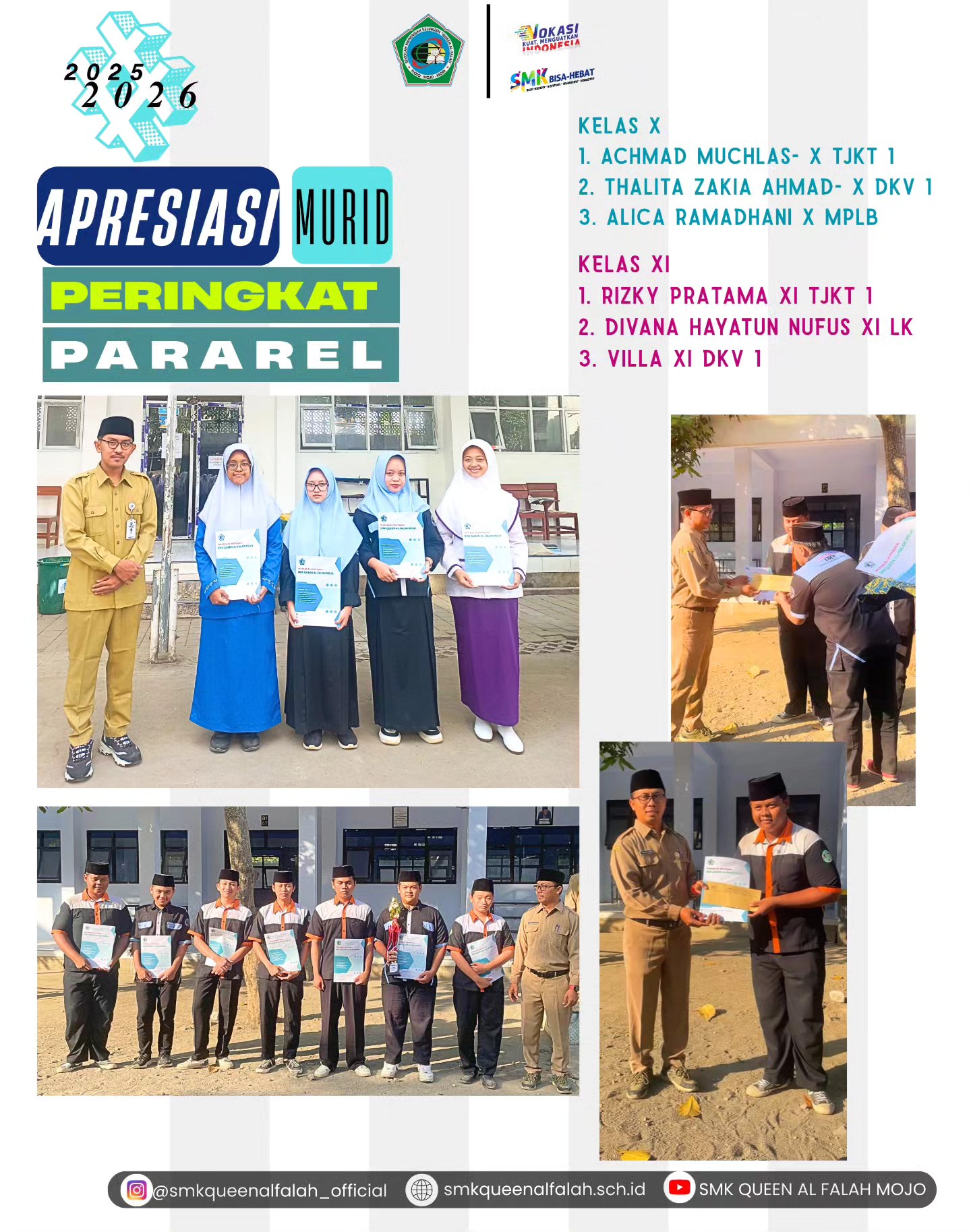 Dokumentasi prestasi Apresiasi Peringkat Paralel Terbaik 2025/2026
