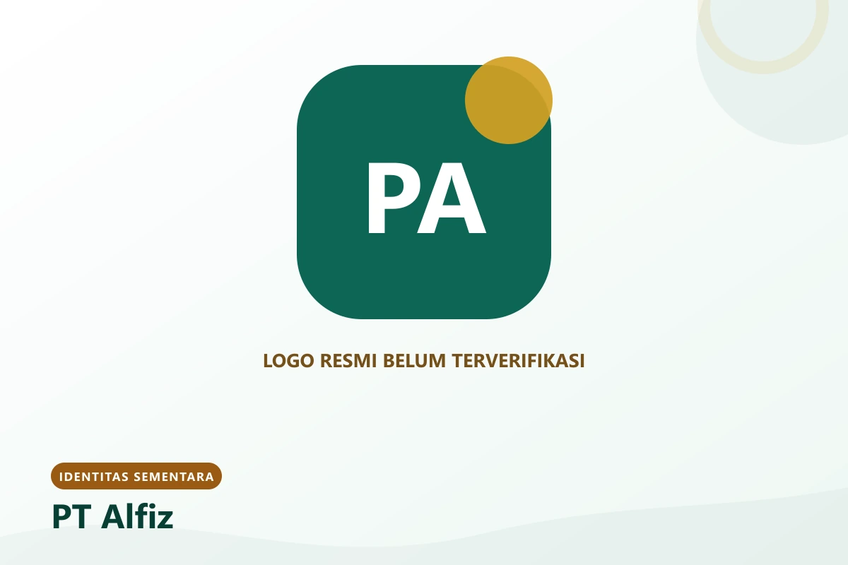 Identitas sementara PT Alfiz; logo resmi belum terverifikasi