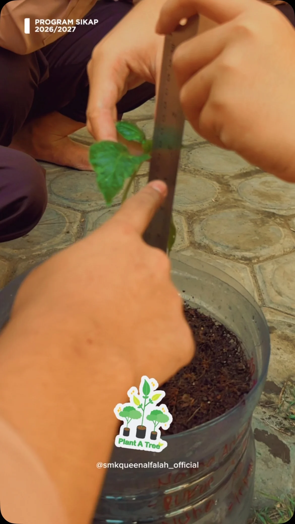Siswa SMK Queen Al-Falah belajar IPAS melalui Program SIKAP di kebun sekolah