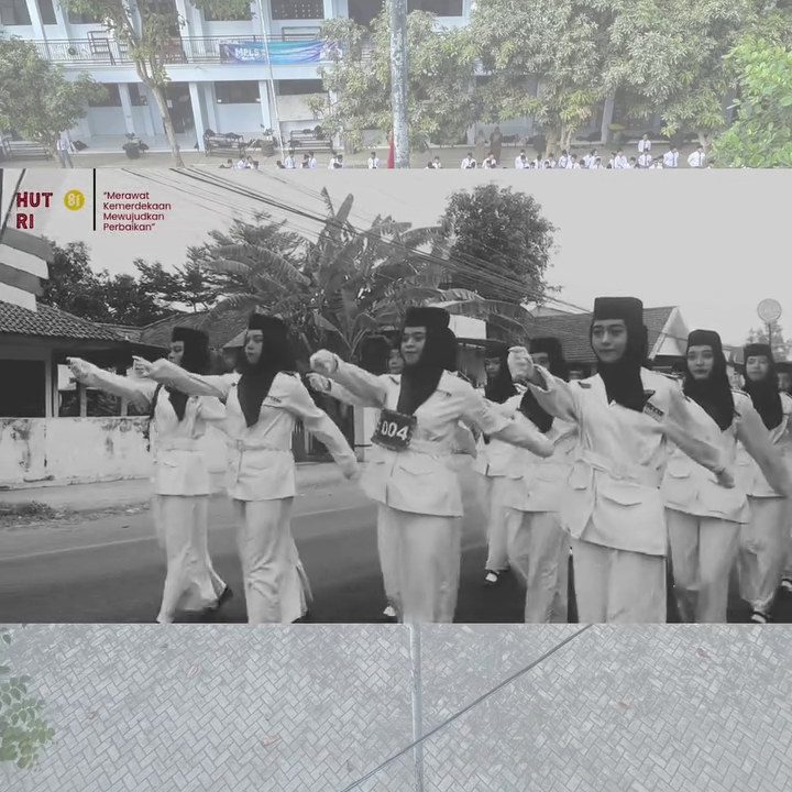 Baris-Berbaris Putri Sambut HUT RI ke-81 | SMK Queen Al-Falah