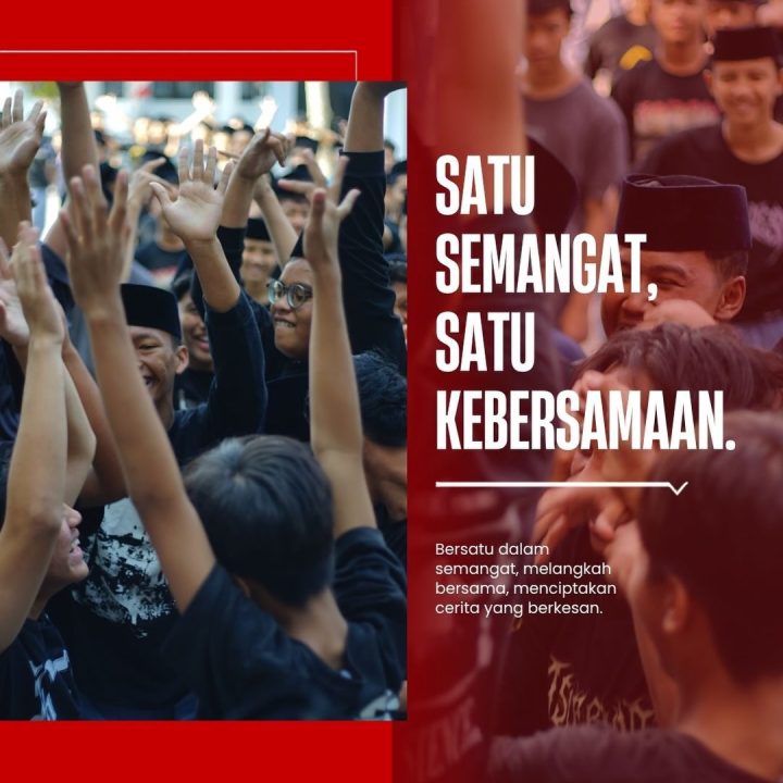 Para siswa putra SMK Queen Al-Falah bersemangat mengikuti rangkaian lomba sekolah untuk memperingati HUT RI ke-81.